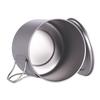 Camping Titanium Pot Backpacking Pot with Lid and Folding Handles for Outdoor Camping Hiking