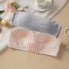 Strapless Bra for Women Front Buckle Push-Up Underwear No Wire Pull Up Non-Slip Bandeau Bra