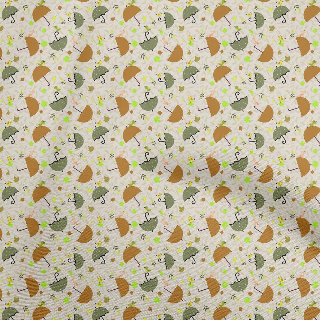 oneOone Cotton Poplin Beige Fabric Autumn Craft Projects Decor Fabric Printed By The Yard 42 Inch