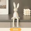 1pc Creative Ceramic Long-Eared Rabbit Ornament Living Room Bedroom Office Decoration Home Art Aesthetics Light Luxury Ornament