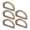 5Pcs D Rings Zinc Alloy Sturdy Durable Multifunctional Wide Application Metal D Rings for Bag Backpack BeltBronze
