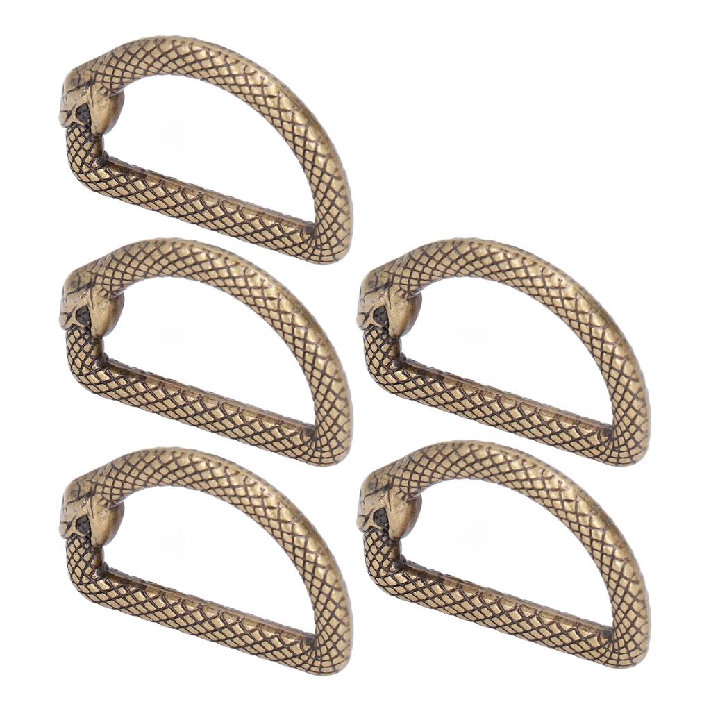 5Pcs D Rings Zinc Alloy Sturdy Durable Multifunctional Wide Application Metal D Rings for Bag Backpack BeltBronze