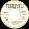 7inch Record TORONTO - Your Daddy Don't Know / Run For You SGS719 Solid Gold Reco 1982 Canada Rock Used