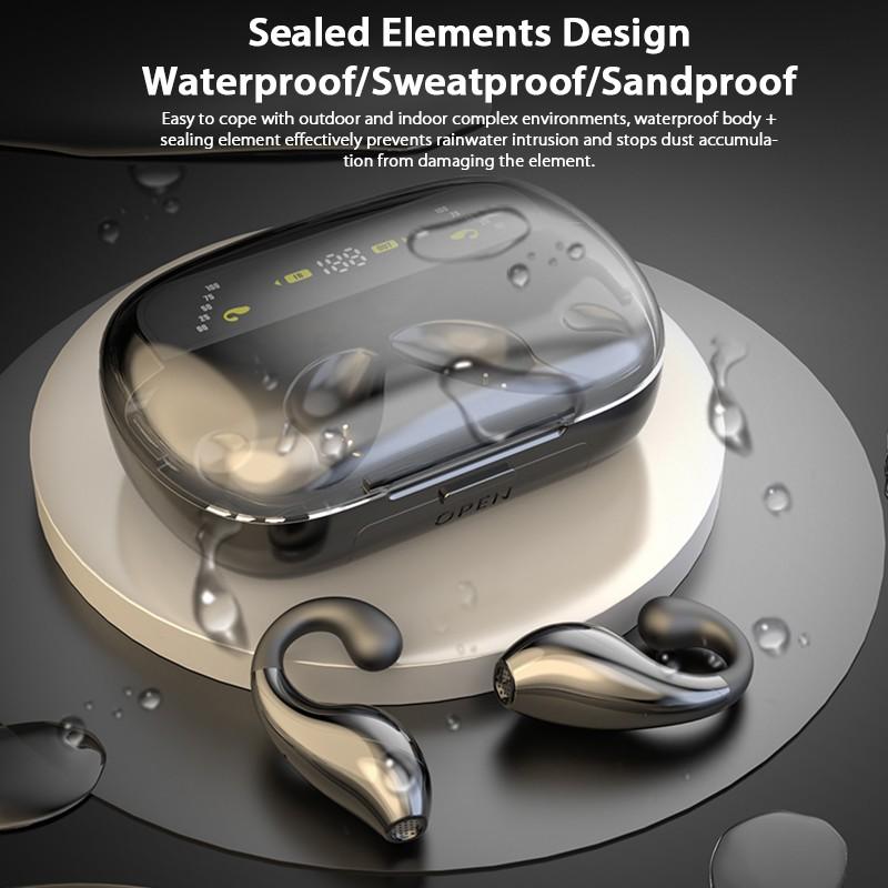 OWS Bluetooth 5,3 Спортивная гарнитура с зажимом для наушников Безболезненное ношение наушников Стереозвук Музыка Беспроводные наушники