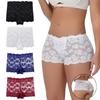Middle Waist Women's Panties, Safety Pants, Transparent Lace Underwear, Sheer Comfortable Underpant #828