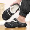 Fashion Winter Couples Sandals Men Outdoor Garden Clogs Hole Male Casual Shoes Fashion Water Shoes Comfort Home Soft Slippers