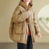 Women Down Jacket Casual Loose Over Size Autumn Winter Outwear White Duck Down Warm Thick Coat with Hood