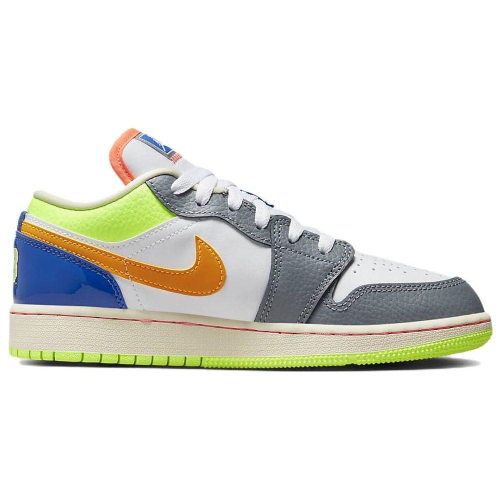 Air Jordan 1 Low GS Hoops Kids Sneakers Multi-Color White Coconut-Milk FB1835-181