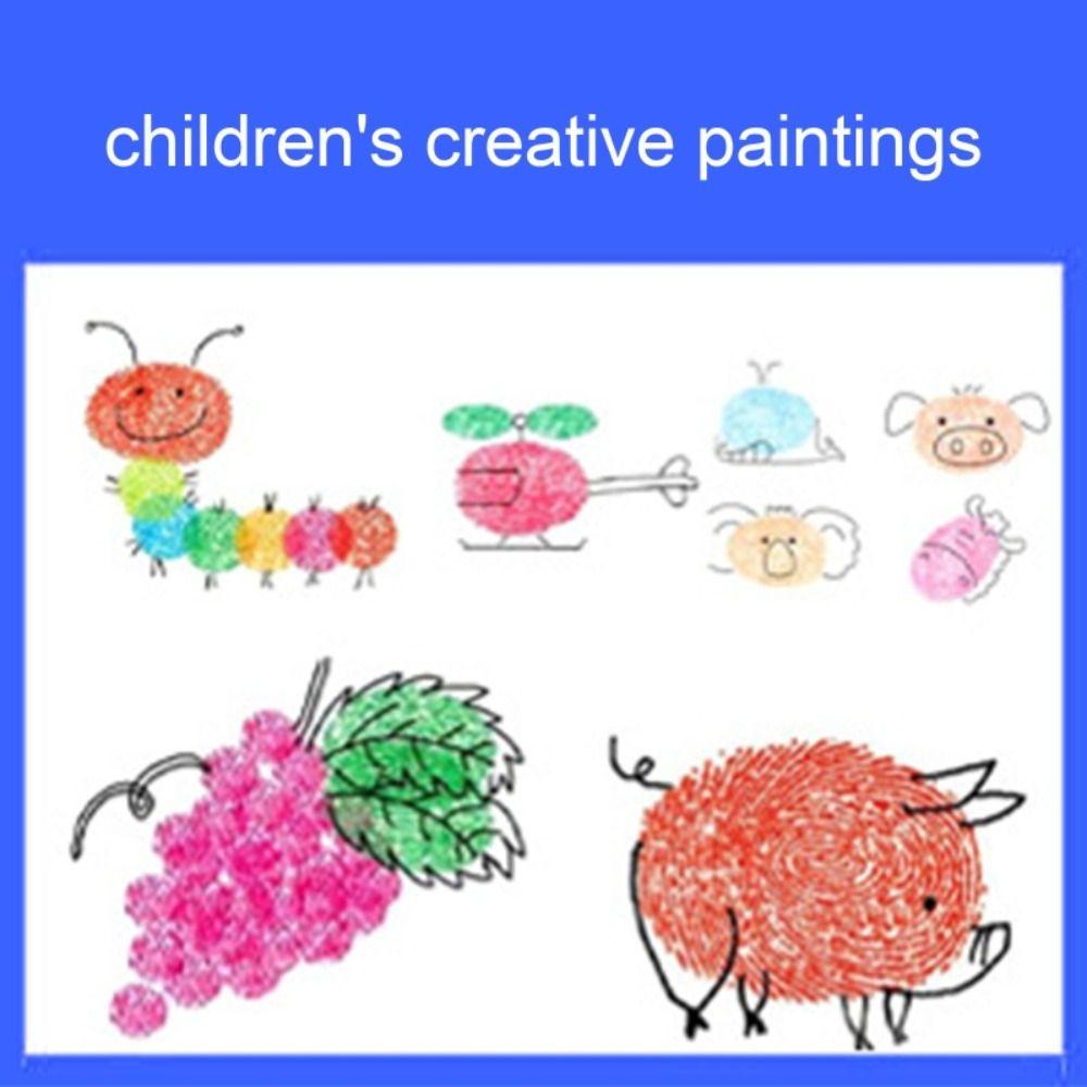 Clear Stamping Finger Painting Inkpad Quick-drying Graffiti Inkpad DIY Painting Ink Pad Children
