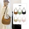 Large-capacity Mori Simple Messenger Bag Women's Solid Color Casual Literary and Versatile Shoulder Bag Trendy Fashion Commuter Tote Bag