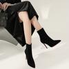 High Quality Women's Shoes Ankle Women's Boots Fashion Slip On Solid Modern Boots Women Sexy Pointed Toe Shoes for Women