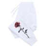 Rose Printed Trousers for Women High Quality Drawstring Soft Jogger Pants All Season Daily Sports Versatile Sweatpants