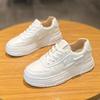 Platform White Shoes Women's Summer New Versatile Lace Up Increased Breathable Shoes Casual Sneaker