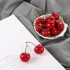 Mini Fruit Ornament Food Crafts Faux Cherry Fruit Model Red Cherries Artificial Cherries