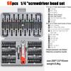 Precision Ratchet Screwdriver Set,68 In 1 Screwdriver Home Repair Tool Kit for Furniture/Car/Computer/Electronics Maintenance