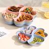 Fruit Platter Living Room Home Creative Candy Snacks Dessert Dried Fruit Plate Melon Seed Plate Clover Grid Fruit Plate