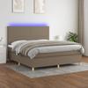 VidaXL Slat Bed Base with Mattress and LED, Upholstered Bed, Double Bed, Adult Bedroom Interior Bed, 3135297