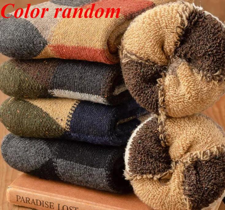 2/3/5 Pairs Winter Socks Thick Cotton Socks Keep Warm Mid-Tube Stocking Plaid Stocking Unisex One Size Fits All Leisure Sports Couple Socks
