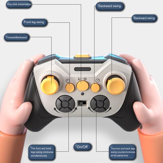 Remote Control Smart Robot Dog 8WD 360 Degrees Rotating Electric Robot with Music Light Toddlers Boys Girls Educational RC Stunt Car Puppy Toy