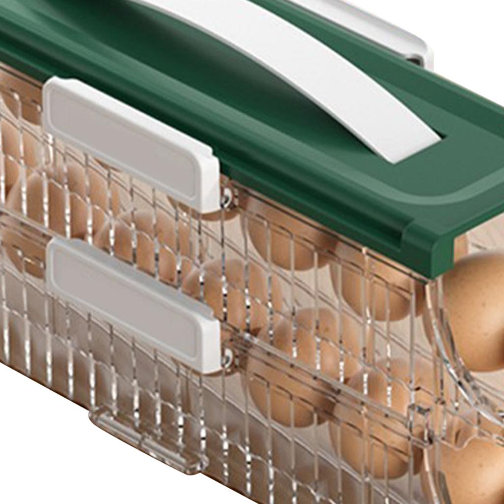 Refrigerator Egg Container Easy Access Space Saving Transparent Fridge Side Door Egg Storage Box