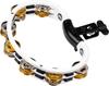 MEINL Percussion ABS Tambourine Jingles Recording-Combo Dual-Alloy TMT2M-WH []