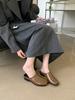 Fashion Fashion Women Slippers Clip Toe Outside Mules Slides Casual Dress Shoes Low Heeled Black Brown Beige Dress Shoes Woman Size 39