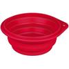 Ecuelle De Voyage - TRIXIE - Modèle Pliable En Silicone - 0.5 L - Ø14 CM - Rouge