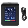 5 In 1 Air Quality Detector Portable Indoor Tester CO2 HCHO TVOC Temperature Humidity Monitor for