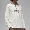 Jordan SS23 Logo Embroidered Long Sleeve Rugby Polo Men Tops Sail DV7655-133