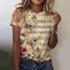 Summer Rose Music 3D Print T-shirts Women Streetwear Harajuku Casual Fashion Y2k Short Sleeve T Shirt O-neck Tees Tops Shirt