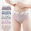 5Pcs/Set High Waist Women's Panties Breathable Cotton Underwear Briefs Ladies Underpants Plus Size M-XXXXXL