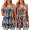 Women Plus Size Sleeveless Vest Printed Beach Casual Boho Bohemia Summer Loose Tank Tops Blouse