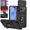 Magnetic Ring Shockproof Armor Stand Holder Case For Iphone 17 Pro Max Iphone17 Air 5G Slide Camera Protection Cover