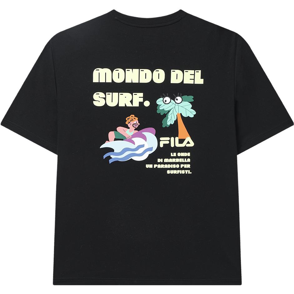 Fila Loose Fashion Short Sleeve T-Shirt Men Tops Black F11M329115FBK