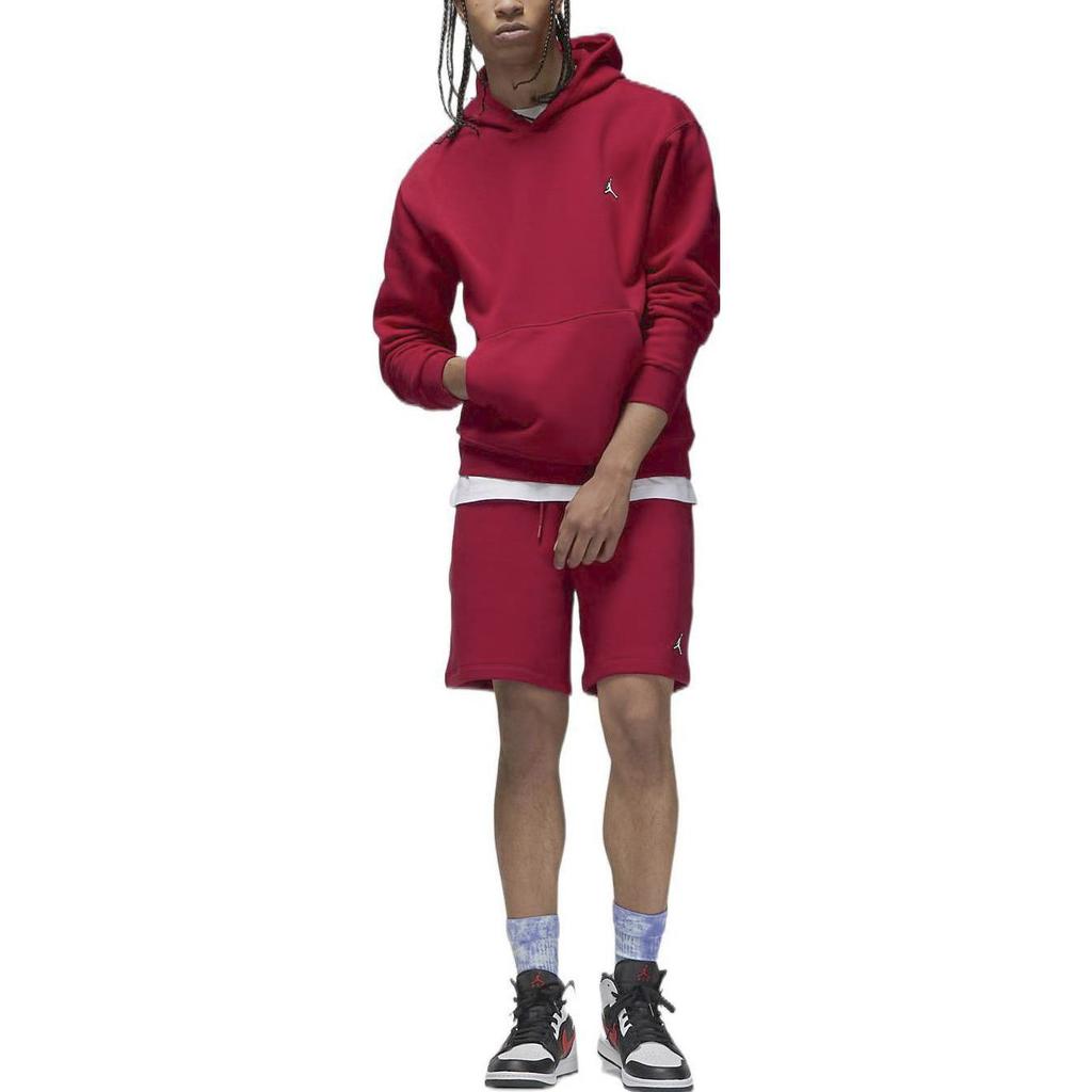 Jordan Solid Color Logo Print Hoodie Men Tops Red DQ7467-687