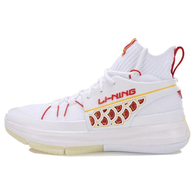Баскетбольные кроссовки Li Ning 937 High-Top Retro, мужские, красные, белые, ABPP035-2