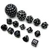Polyhedral Dice Set DND Cubes POP D3-D100 Acrylic Dice Sets 15 Pcs with Cloth Bag for Gift DND Game RPG Board Game Accessories
