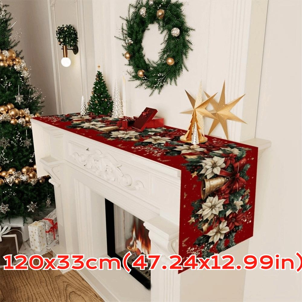 New Year Xmas Table Flag Cover Santa Claus Christmas Tablecloth  Christmas Party