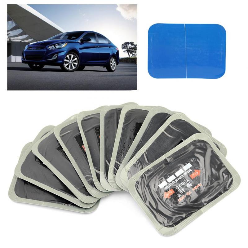 10Pcs 80*120mm Car Natural Rubber Tire Tyre Puncture Repair Patch Tubeless Patches