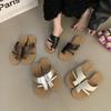 Korean Version of Retro Toe Slippers Women's Summer Wear 2025 New Niche Flat-bottomed Soft-soled Beach Sandals