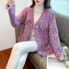 Women's Thickened Knitted Cardigan Coat Unique Design for Autumn