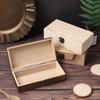 Retro Jewelry Box Desktop Natural Wood Clamshell Storage Decoration Wooden