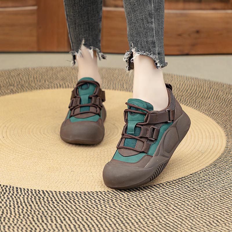 Fashion AIYUQI Women Sneakers Retro 2024 Spring New Non Slip Women Vulcanized Shoes Genuine Leather Large Size 41 42 43 Women Shoes