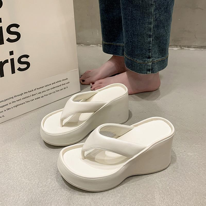 Women's Flip-flops Designer Chunky Slippers Fashion Platform Wedges Slippers Outdoor Non Slip Beach Slippers Summer Women Slides