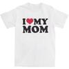 I Love My Mom T Shirt Apparel for Men Women Vintage Gift for Mother Tee Shirt Short Sleeve Clothes Unique