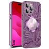 Case for iPhone 15 Pro - Hard Case - Purple - Tempered Glass Camera Protection - Built-in Magnet