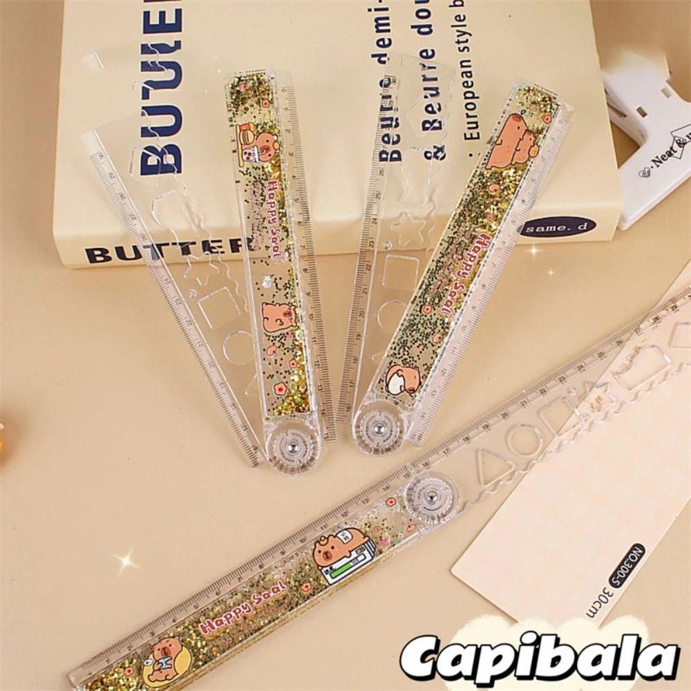 Multifunctional Capybara Folding Ruler 30CM Measuring Ruler High Quality Straight Ruler Boys/Girls