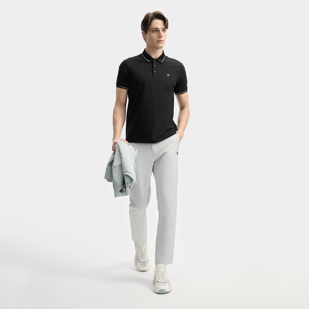 New FILA WHITE Polo Shirt Men's Jet Black F11M523105FBK