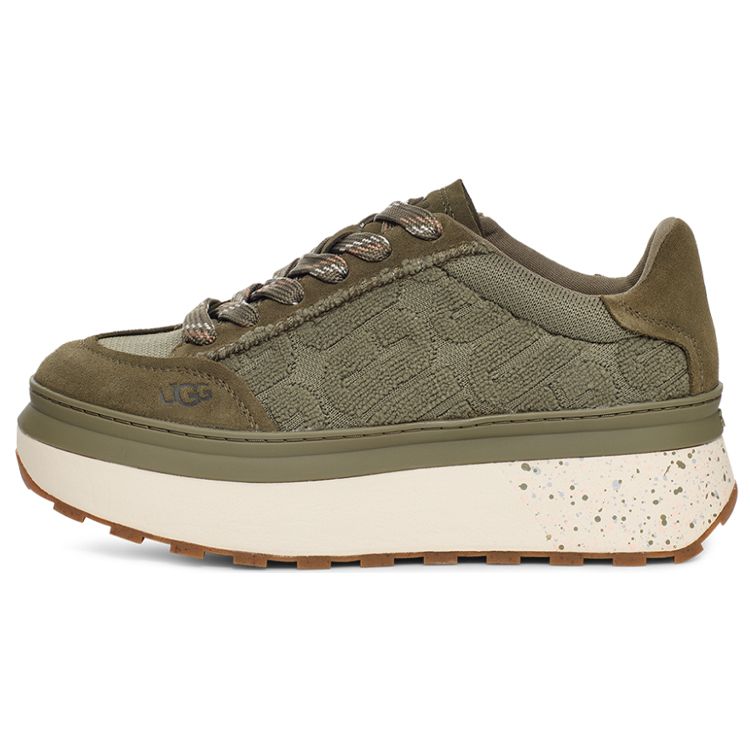 UGG Marin Lace Logo Comfortable Durable Thick Sole Shoes Women Shoes Dark-Olive 1125025-BTOL
