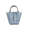 Genuine Leather Women Handbags Designer Small Tote Bag Without Logo First Layer of Cowhide Shoulder Shopping Bag With Silver-tone Padlock